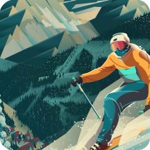 雪山滑雪大冒险2-休闲小游戏