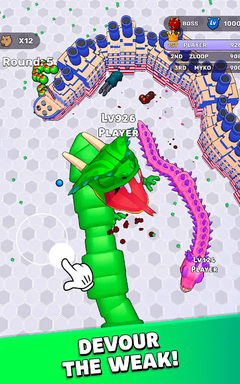 贪吃蛇冲刺：3D对抗大战